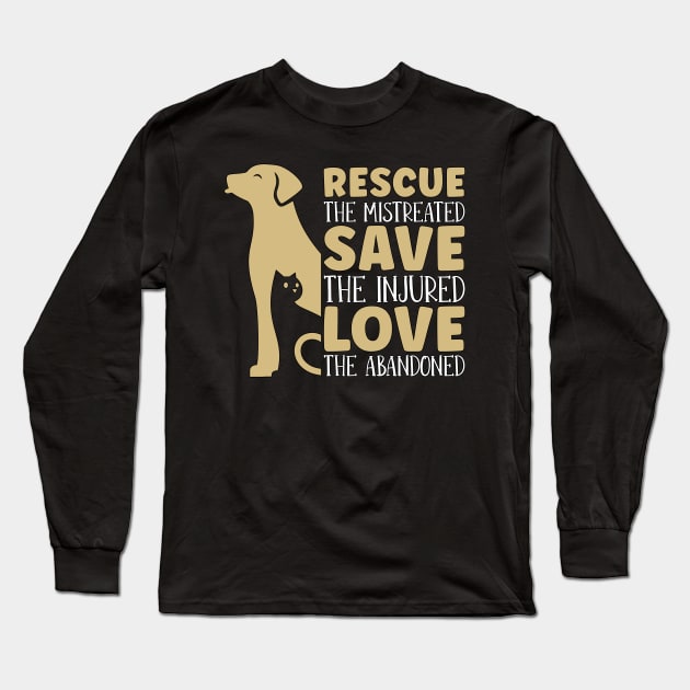 Animal Rescue The Mistreated Foster Animal Rescuer Long Sleeve T-Shirt by T-Shirt.CONCEPTS